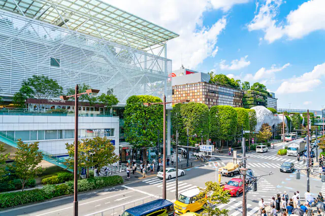 二子玉川駅前のスクランブル交差点