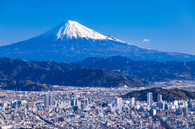 静岡市の景観と富士山